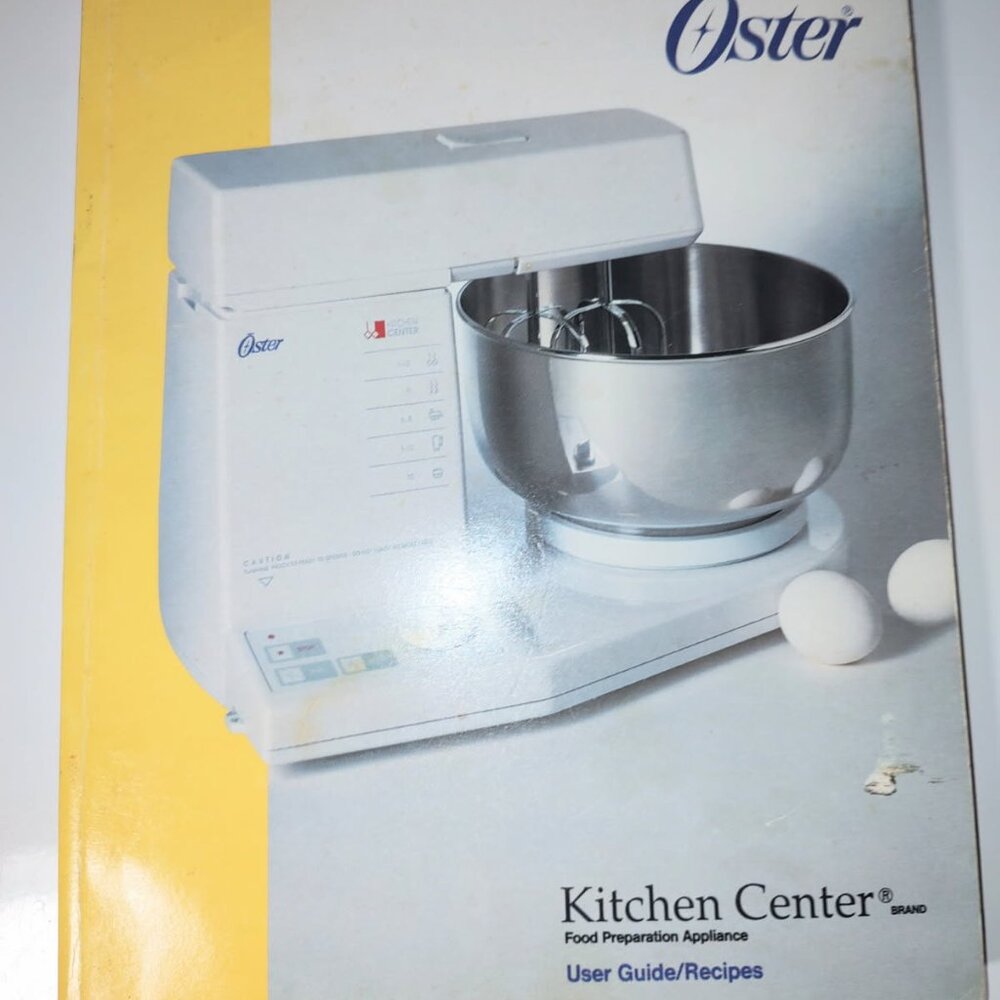 BOOK ONLY: User Guide for Oster Kitchen Center Brand Food Preparation Appliance